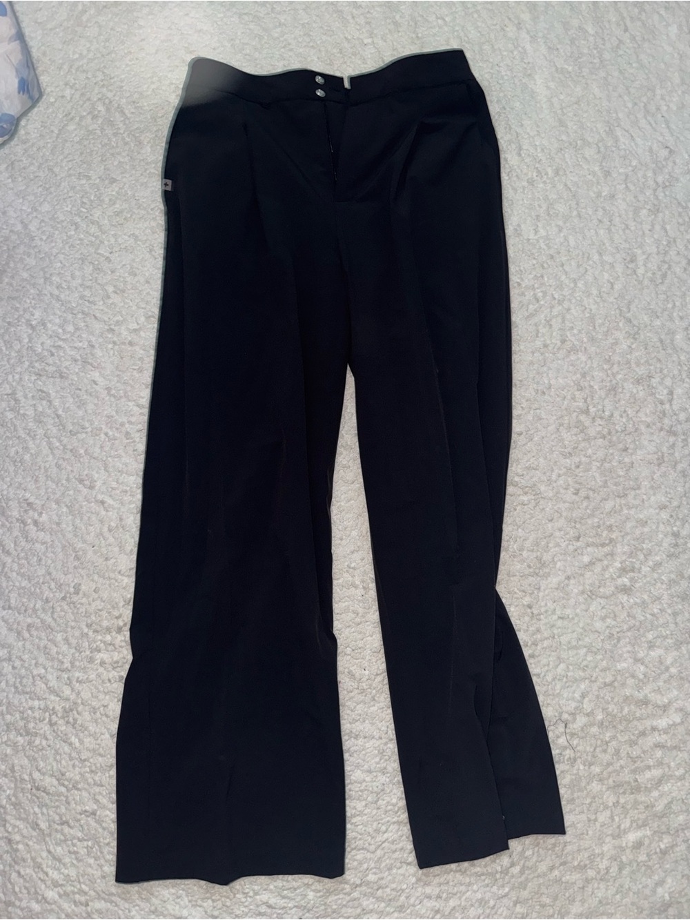 Figs Black Wide-Leg Trousers with High Waist